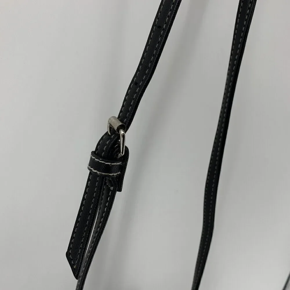 Kenneth Cole Reaction Black Small Crossbody Handbag Purse Vegan Leather Bag